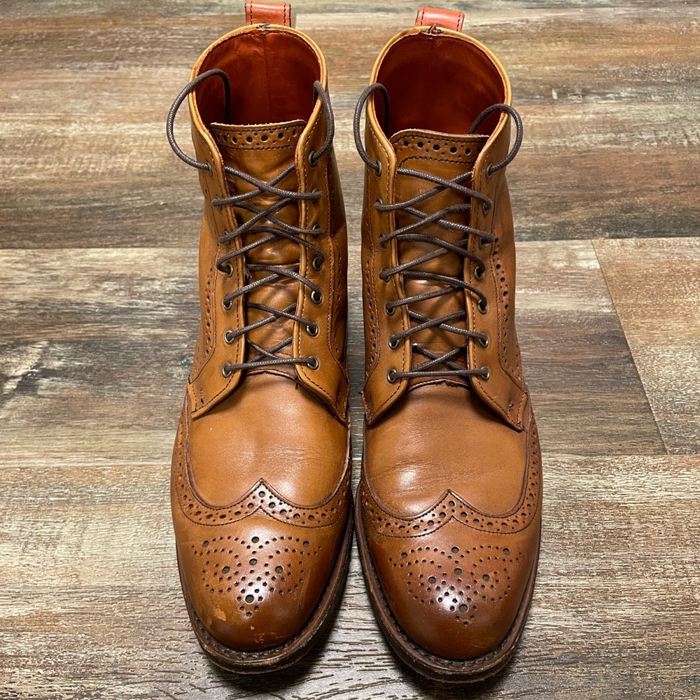 Allen Edmonds Dalton Wingtip Boots size 8D Walnut Brown